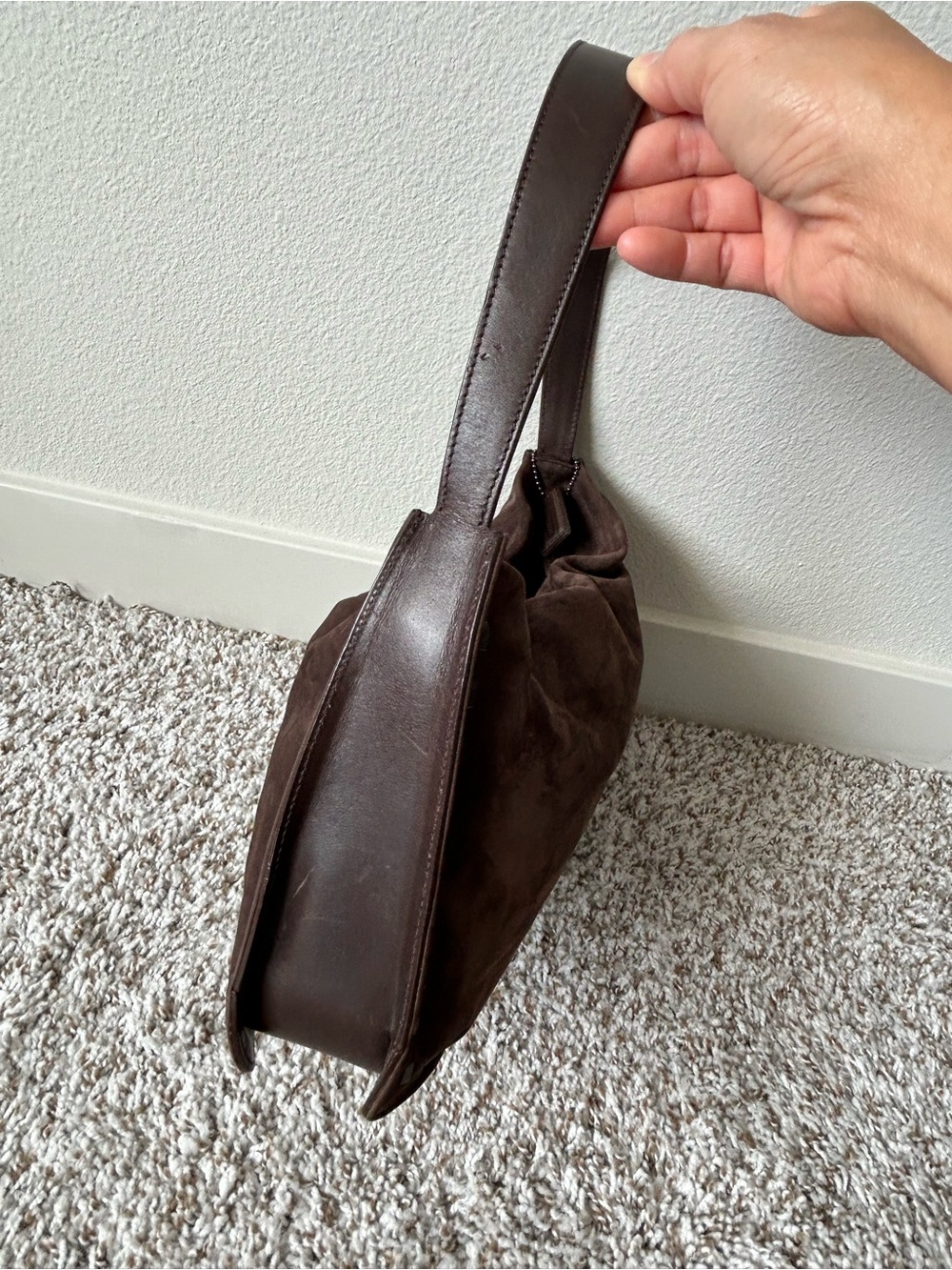 COACH 9476 Vintage brown soft Suede Leather bag - Picture 4 of 8